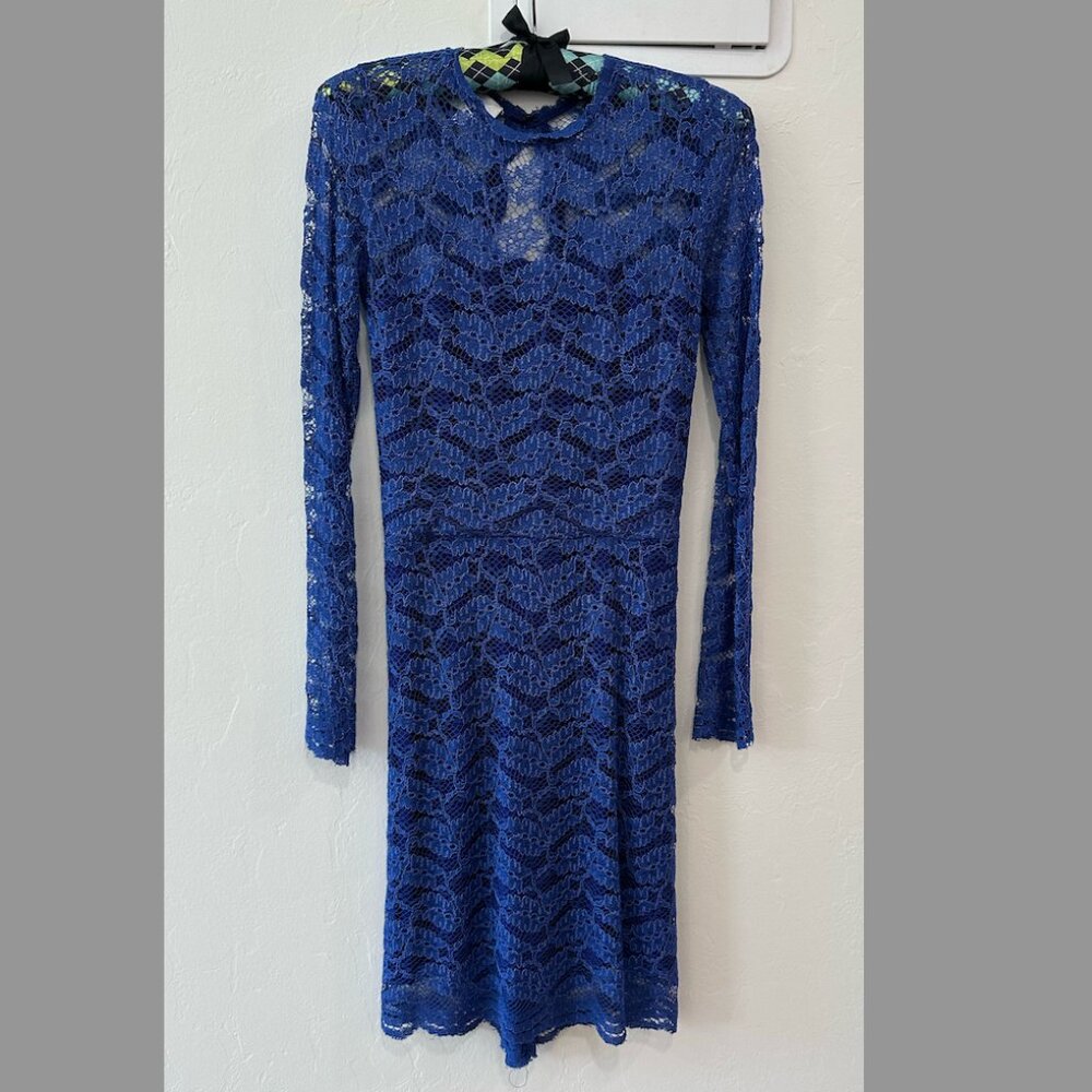 Alexis Blue Lace dress with long sleeves